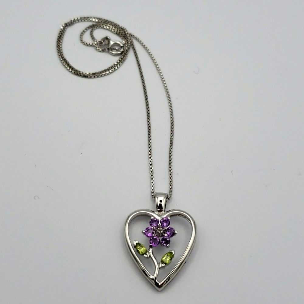 Vintage Sterling Heart Necklace